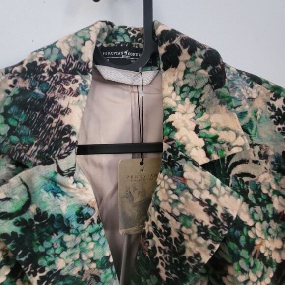 NWT Peruvian Connection women's Pastorale Velveteen Blazer Jacket Size 2 XS - Picture 6 of 13
